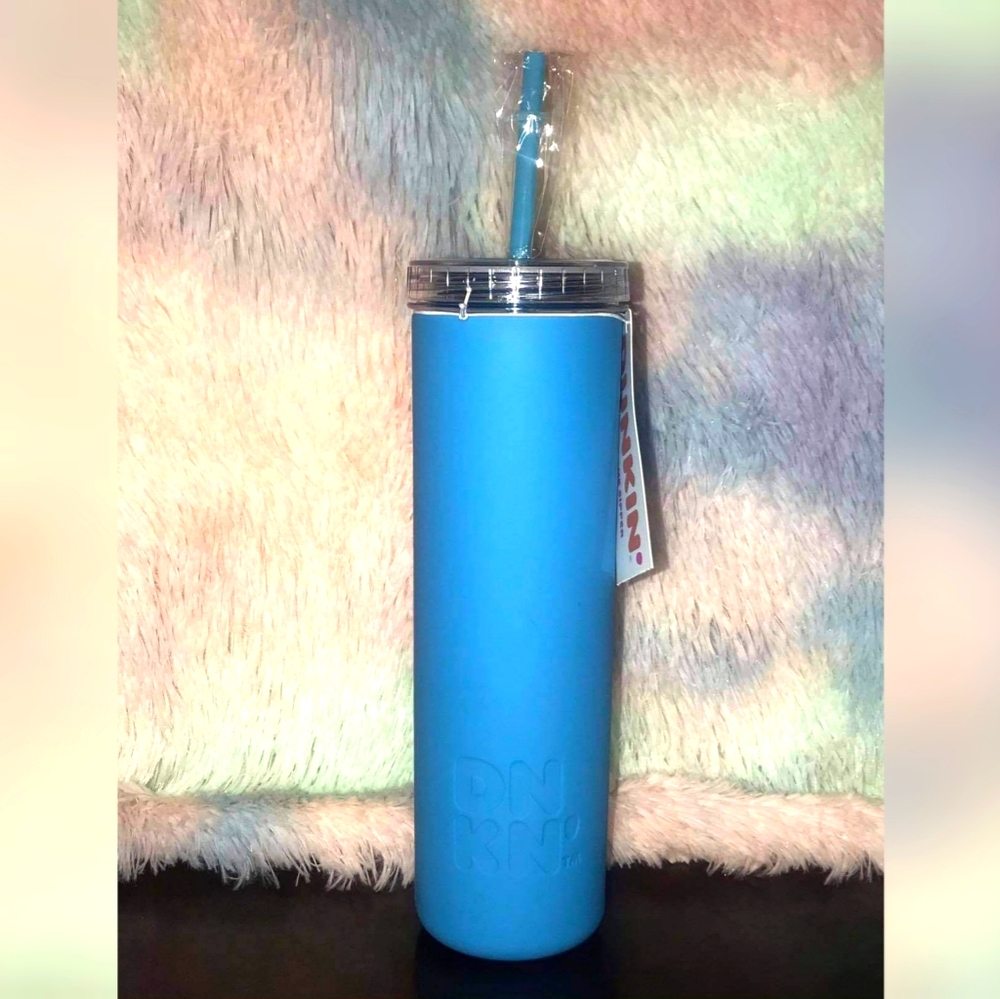 🔥Authentic Dunkin Donuts Blue Silicone Sipper